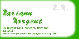 mariann morgent business card